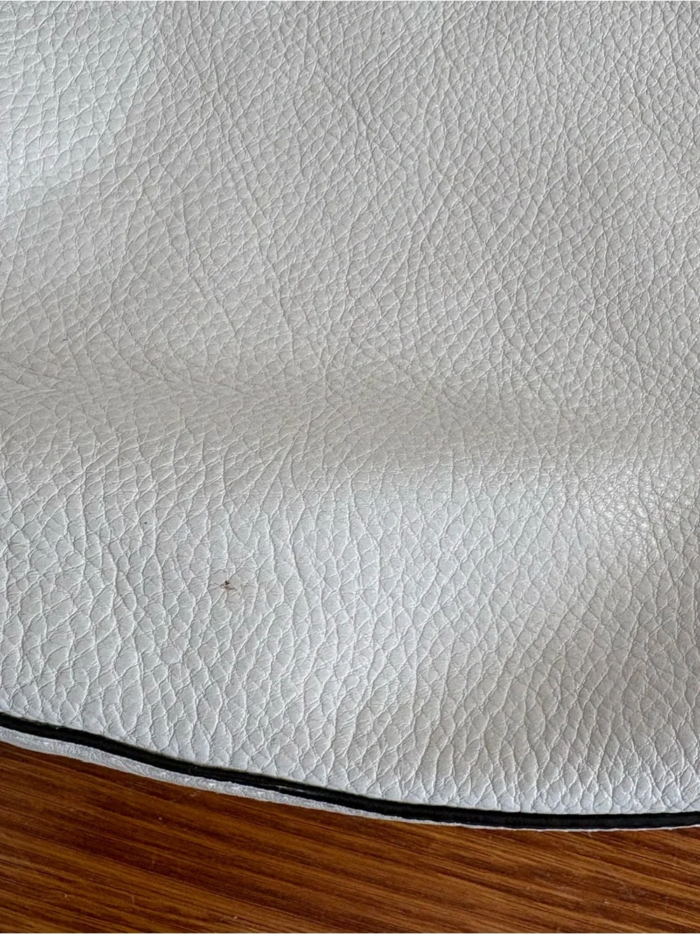 Michael Kors quiet luxury Cream Pebbled Leather Tassel Hobo Bag purse gold trim